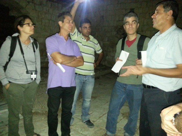 Inside El Ghabsiya mosque (far right: Muhammad Kaial)